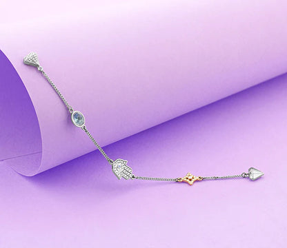 Diamond Style London - Stacker Magnetic Bracelet with Hamsa Hand Charm (Item code: Stackerbrahamsahand)