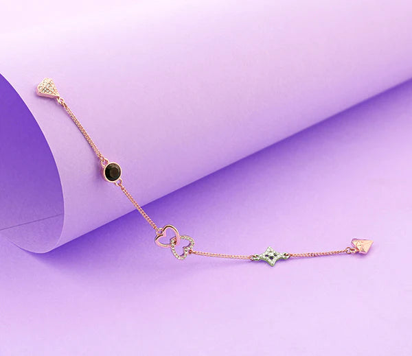 Diamond Style London - Stacker Magnetic Bracelet with Heart Charm (Item code: Stackerbraheart)