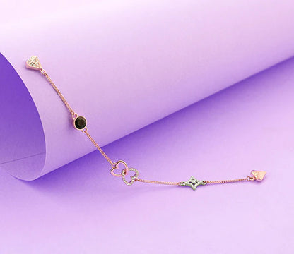 Diamond Style London - Stacker Magnetic Bracelet with Heart Charm (Item code: Stackerbraheart)