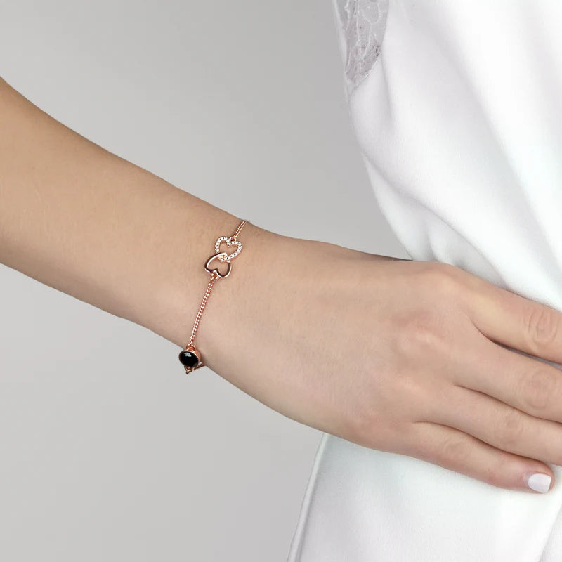 Diamond Style London - Stacker Magnetic Bracelet with Heart Charm (Item code: Stackerbraheart)