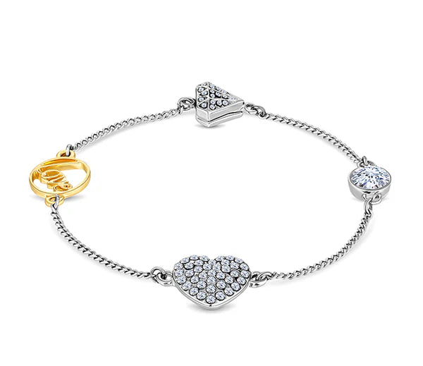 Diamond Style London - Stacker bra single heart bracelet (Item code: Stackerbrasingleheart)