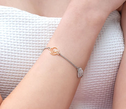 Diamond Style London - Stacker bra single heart bracelet (Item code: Stackerbrasingleheart)