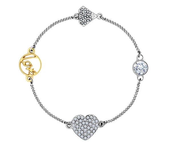 Diamond Style London - Stacker bra single heart bracelet (Item code: Stackerbrasingleheart)