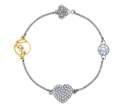 Diamond Style London - Stacker bra single heart bracelet (Item code: Stackerbrasingleheart)