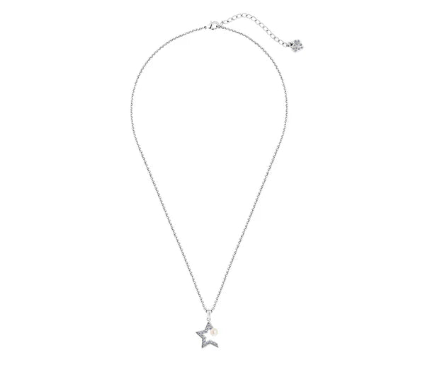 Diamond Style London - Star Pearl Pendant in Rhodium Plating (Item code: Starpearlpen)