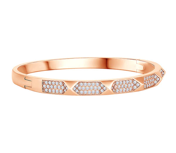 Diamond Style London - Stud bangle in rose gold plating (Item code: Studbanglerose)