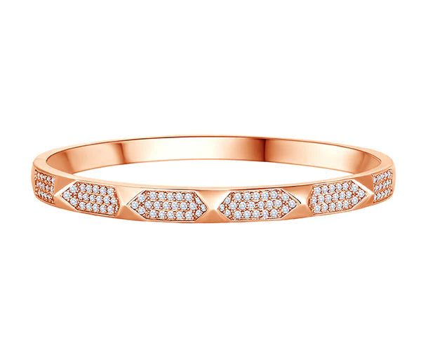 Diamond Style London - Stud bangle in rose gold plating (Item code: Studbanglerose)