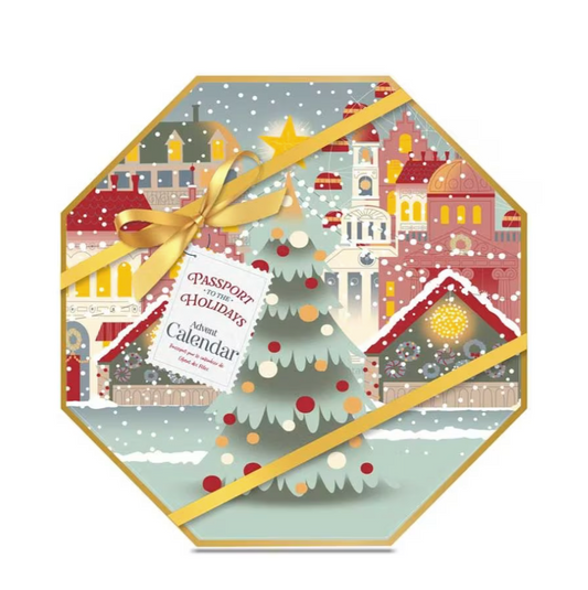 Yankee Candle Advent Calendar - 24 Tea Lights, 1 Tea Light Holder, Passport to the Holidays