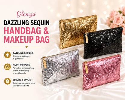 Glamza Dazzling Sequin Handbags and Makeup Bags