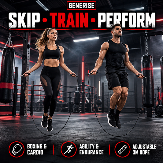 Generise Speed Skipping Rope – Adjustable 3m Jump Rope for Boxing, Cardio, Fitness & Home Workouts