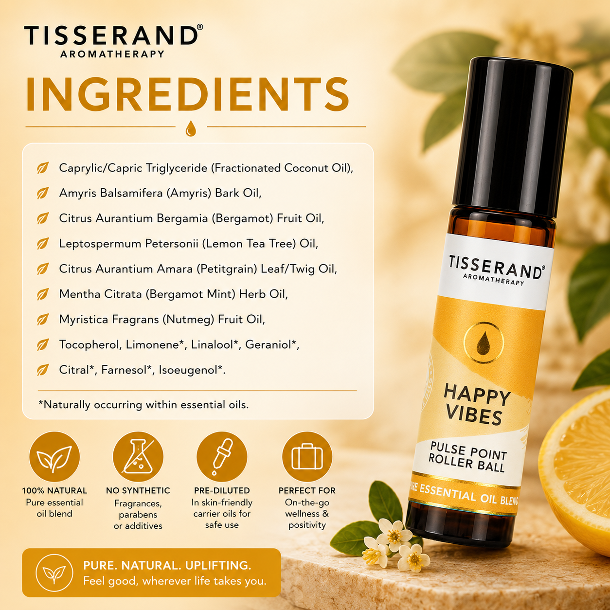 Tisserand Happy Vibes Pulse Point Roller Ball – 10ml