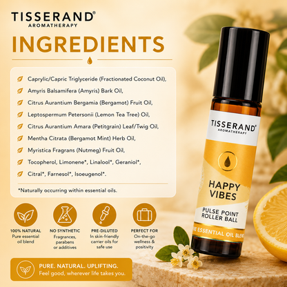 Tisserand Happy Vibes Pulse Point Roller Ball – 10ml