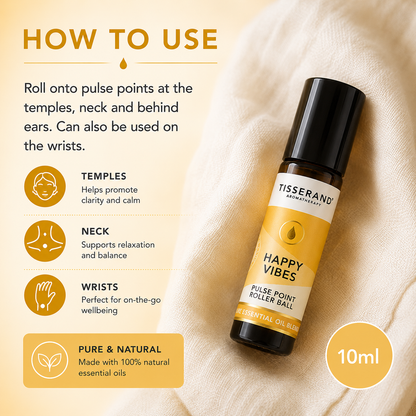 Tisserand Happy Vibes Pulse Point Roller Ball – 10ml