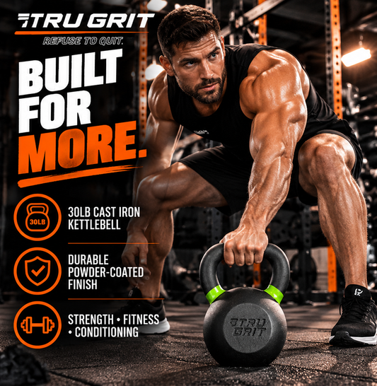 Generise Gym Tru Grit Cast Iron Kettlebell - 30LBS / 13.61KG