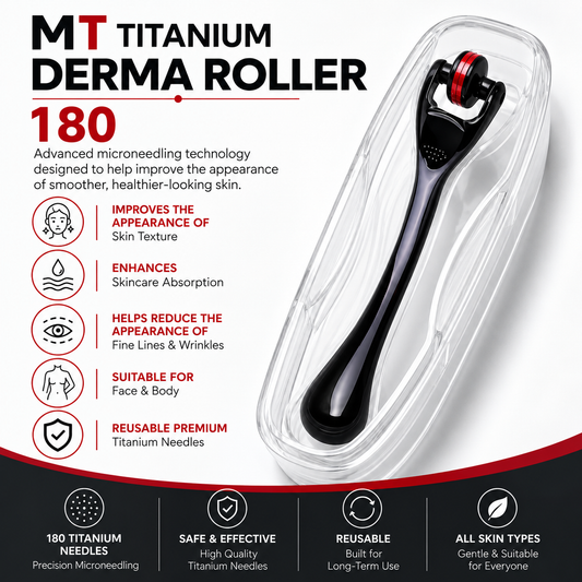 MT 180 Derma Rollers - 0.2mm to 3.0mm - 8 Sizes to Choose From!