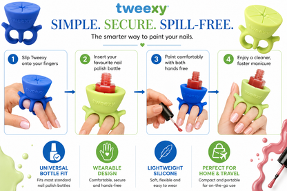 Tweexy Nail Polish Holder – Blue or Green