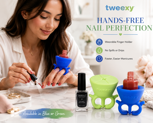 Tweexy Nail Polish Holder – Blue or Green