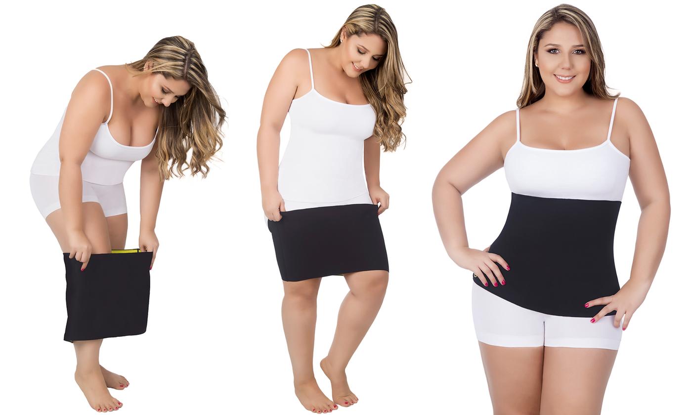 Women’s Hot Abs Waist Slimmer Plus-Size Belt – Heat-Tech Fitness & Core Support