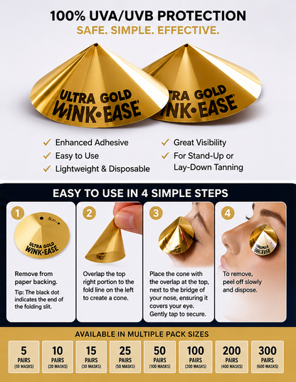 Ultra Gold Wink Ease Disposable Eye Protection (250 Pairs Roll)