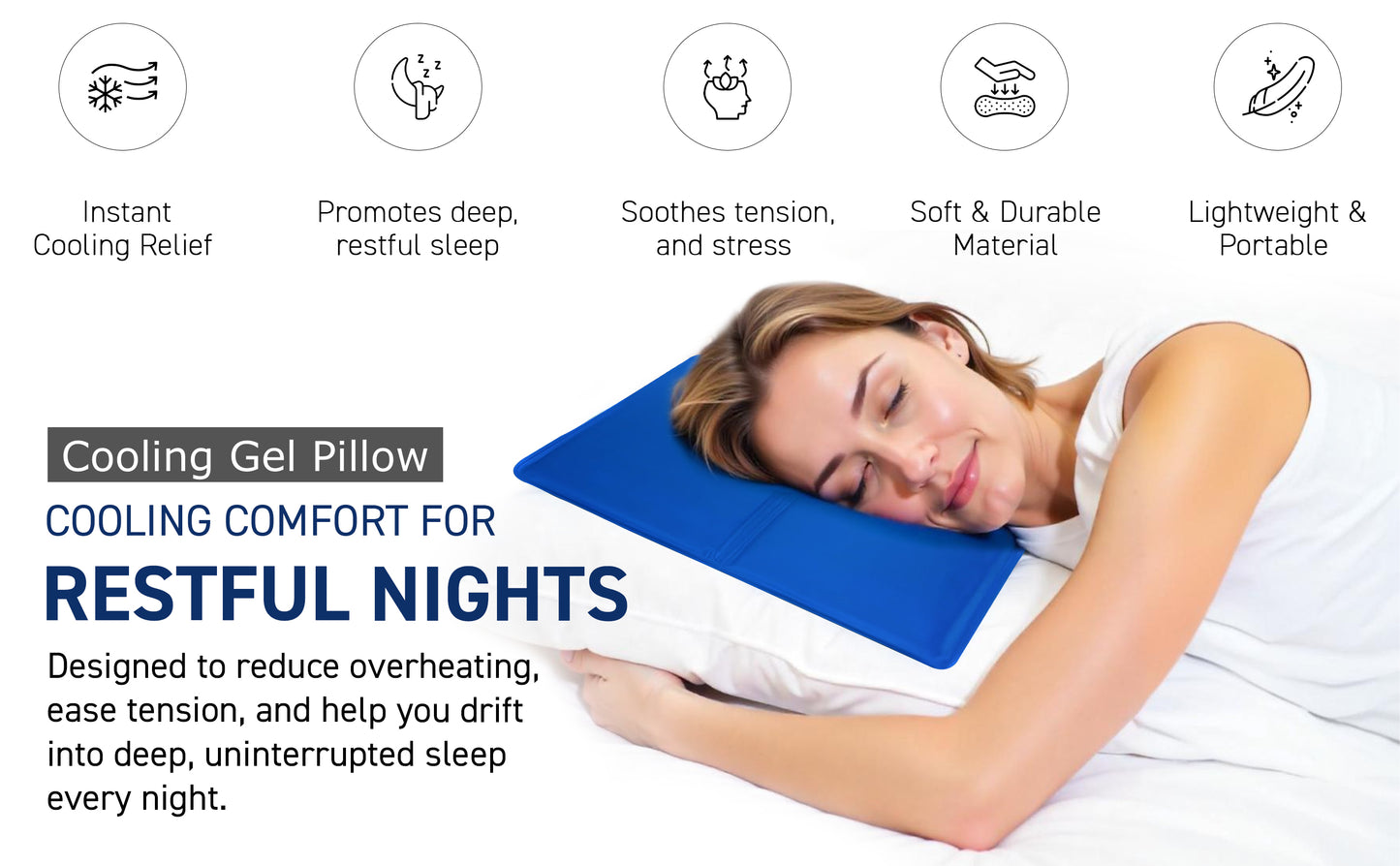 Generise Cooling Gel Pillow - 'just add water'