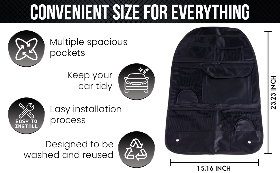 Car Seat Multi Pocket Organiser