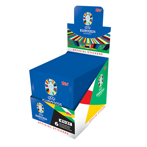 Euro 2024 Stickers- UEFA TOPPS- 100 x 6 Pack BOX (600 STICKERS TOTAL)