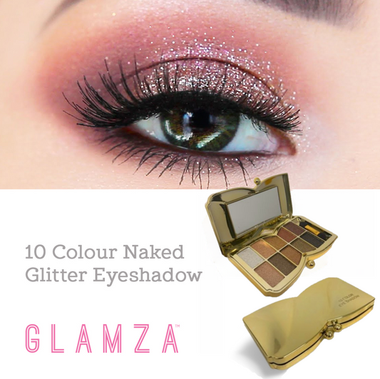 10 Colour Eyeshadow Butterfly Palette - Naked Glitter Shades