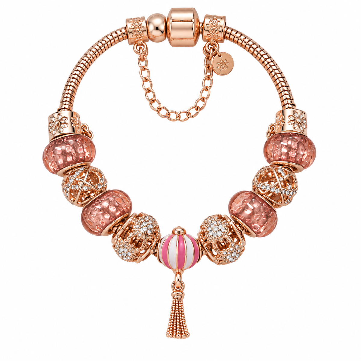 Diamond Style London - Charm Bracelet in Rose Gold