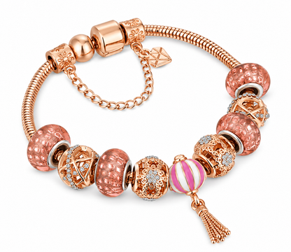 Diamond Style London - Charm Bracelet in Rose Gold