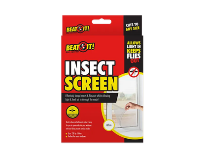 Beat It! White Insect Window Screen - 130cm x 150cm
