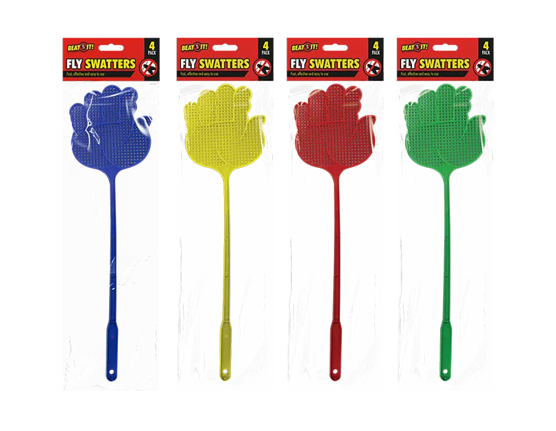 Beat It!  Fly Swatters 4 Pack