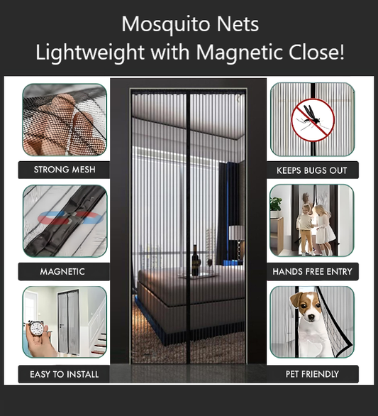 Magic Mesh Mosquito Nets - 5 Colours