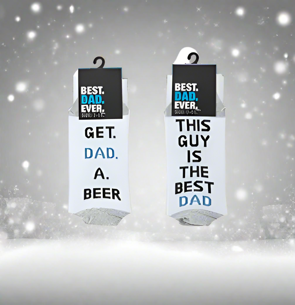 Generise Christmas Stock Filler BEST DAD EVER SOCKS - THIS GUY IS THE BEST DAD / GO ASK YOUR MOTHER