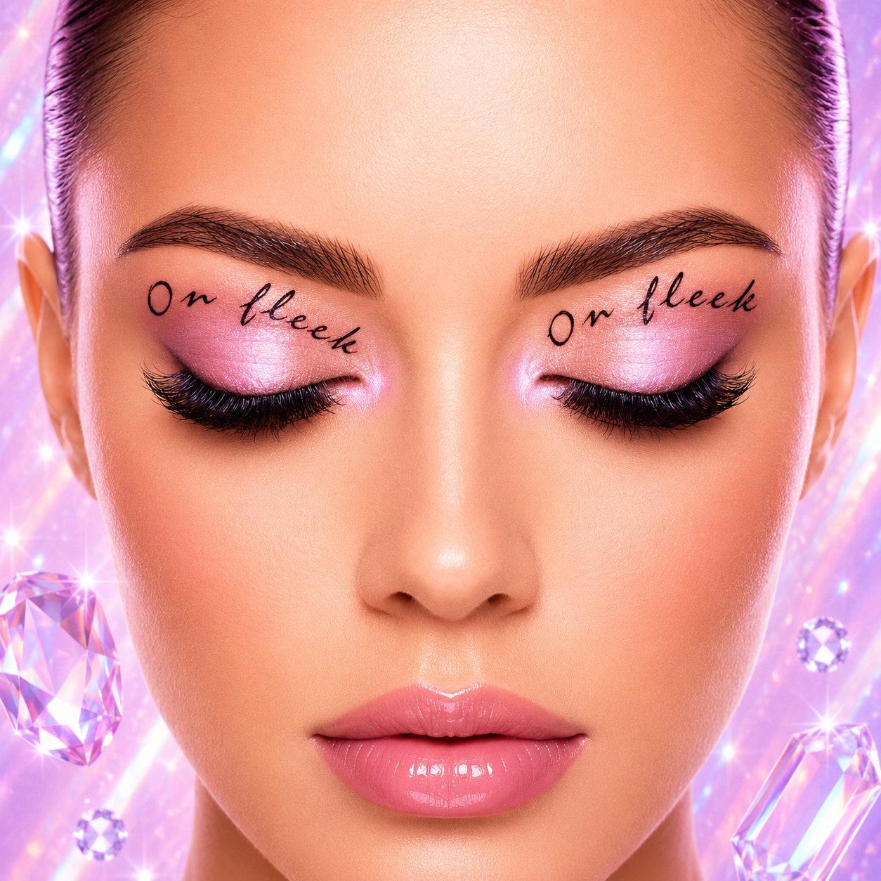 5 Sheets of 10 Waterproof Eyebrow & Body Tattoos – Long Lasting Temporary Tattoo Words