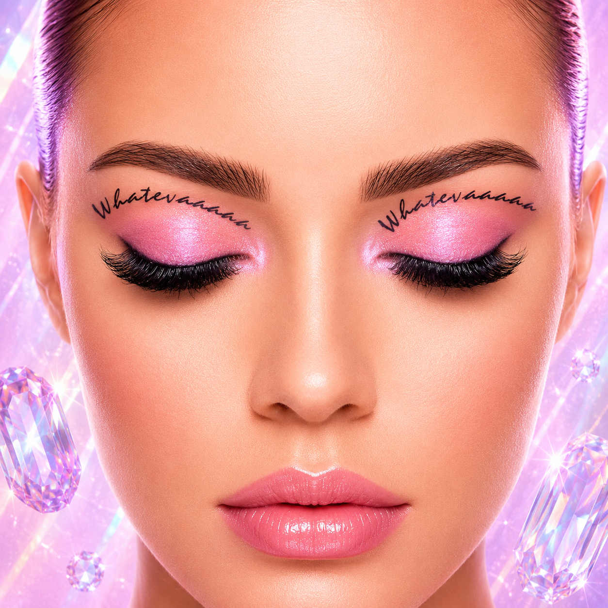 5 Sheets of 10 Waterproof Eyebrow & Body Tattoos – Long Lasting Temporary Tattoo Words