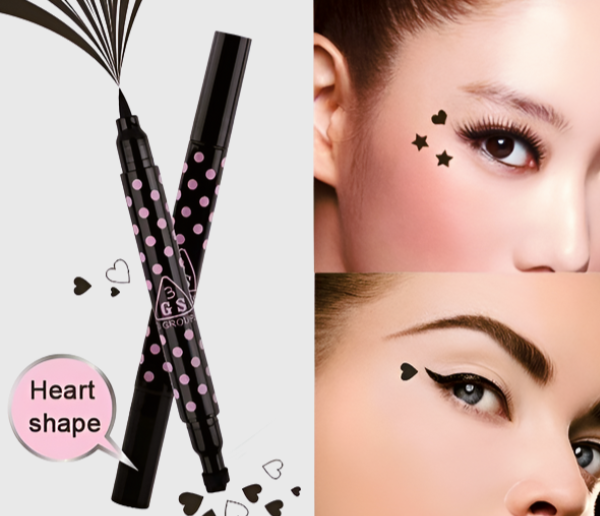 Glamza 2 in 1 Liquid Eyeliner with Heart Stamp