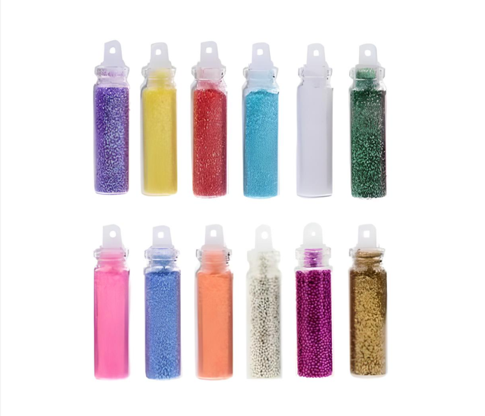 Glamza 12 Mini Glitter Bottles – Perfect for Arts, Crafts, Makeup &amp; School Projects
