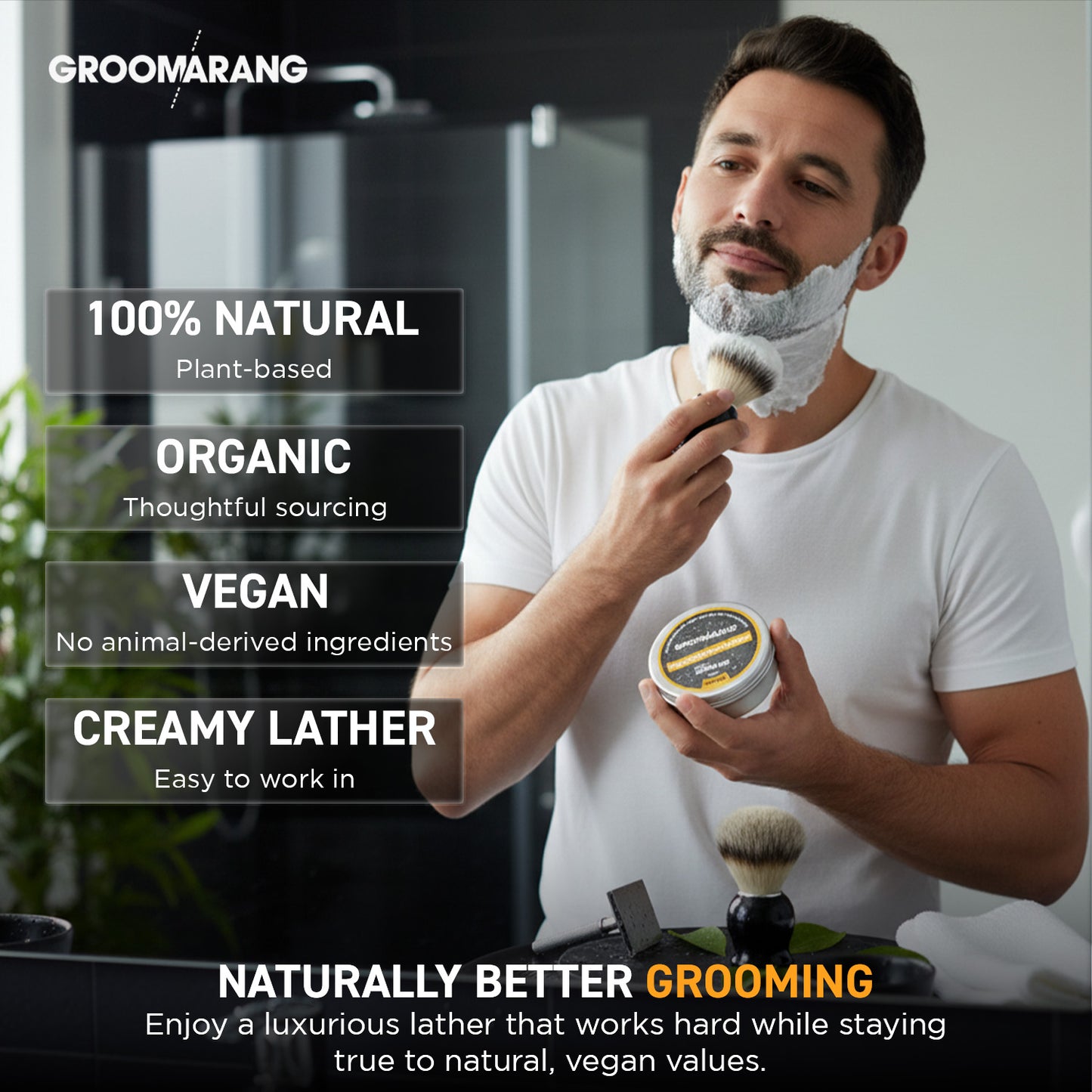 The Groomarang Moisturising & Protective Shave Cream (100ml Tub)