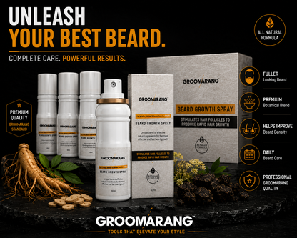 Groomarang Beard Growth Spray 60ml | Natural Beard Growth Formula