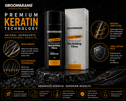 Groomarang Duck & Cover Professional Keratin Hair Building Fibres 28g