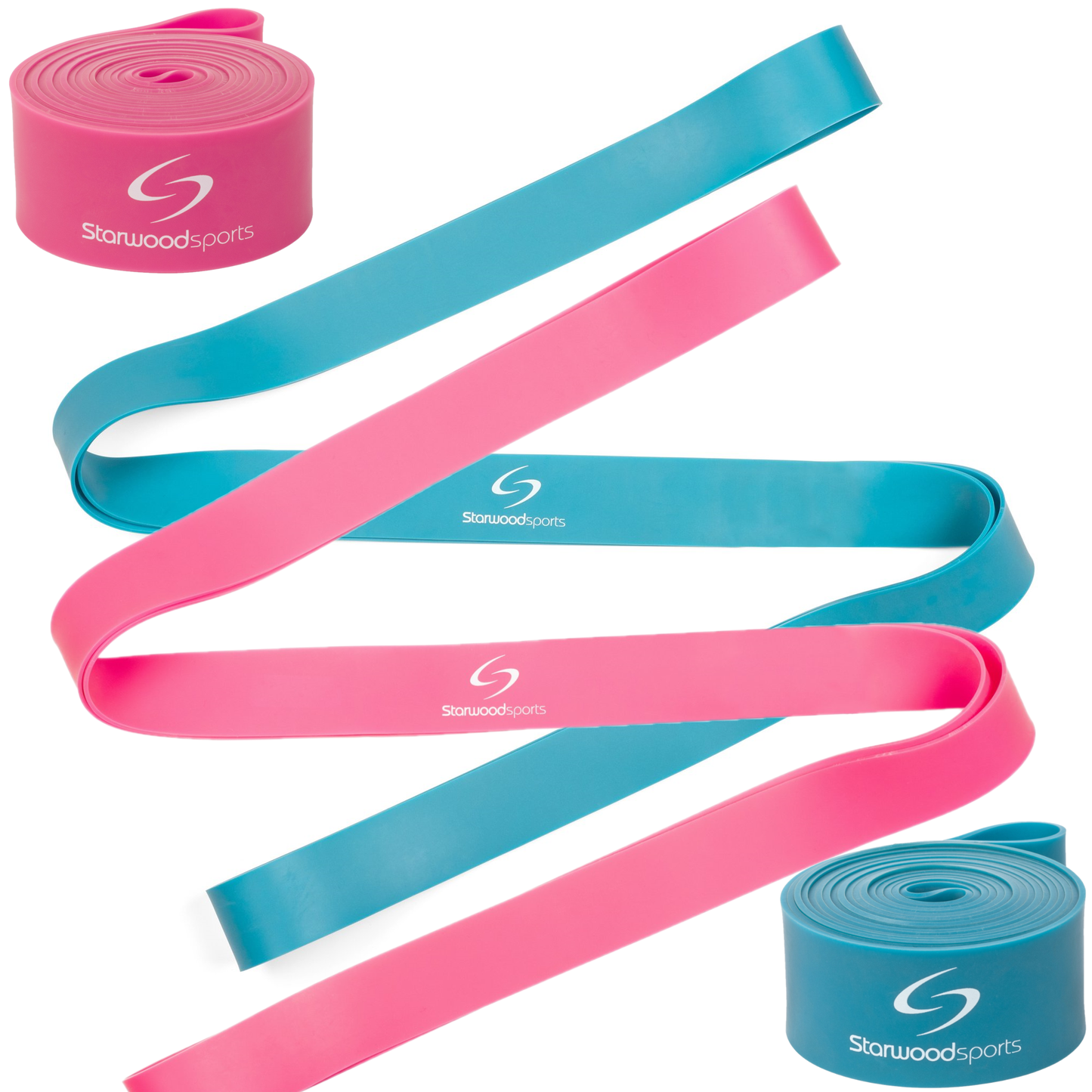 Generise Gym Ballet Stretch Bands – Pink or Blue – Flexibility, Strength & Rehabilitation Training