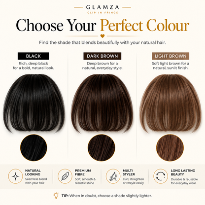 Glamza 'Big Bang' Clip in Hair Bangs - Thicker & Fuller - 6 Options