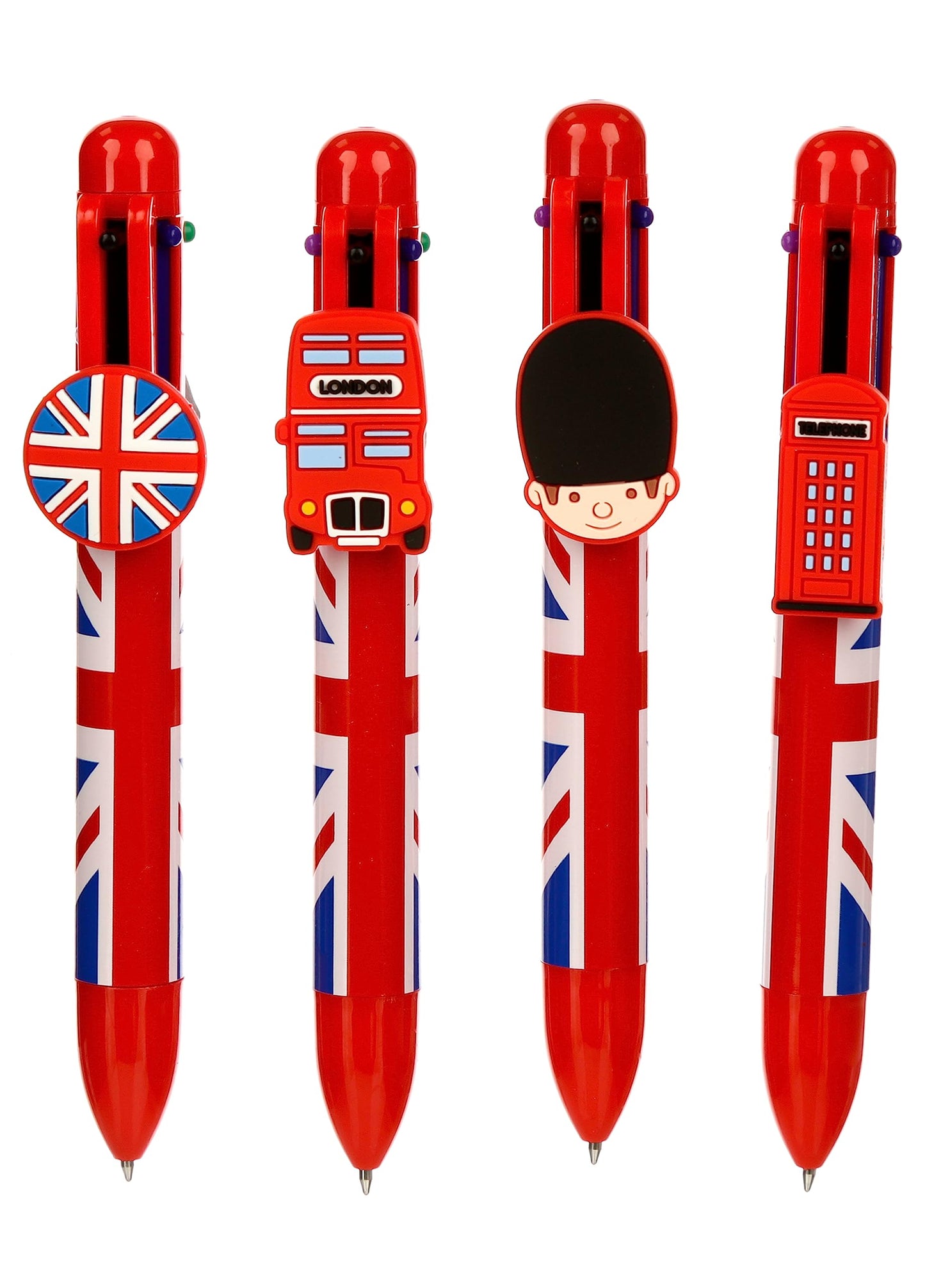 Puckator Union Jack Multi Colour Pen 6 Colours