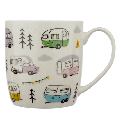 Puckator Wildwood Caravan Porcelain Tea Coffee Mug Funny Home Accessories Cute Gifts For Girlfriend Large Mugs For Men Women Hot Drinks Cute Cups Presents Secret Santa Gift Cup Set