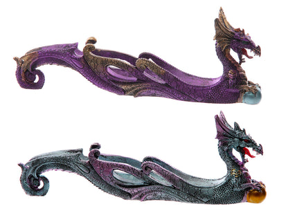 Puckator Dark Legend Dragon Incense Holder Zen Meditation Gifts Incense Holders For Sticks Spiritual Gifts Incense Burner Dragon Gifts For Men And Women Ashcatcher Resin