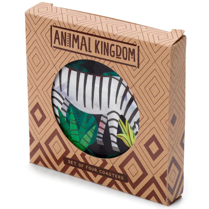 Puckator Animal Kingdom Set Of 4 Cork Coasters Wood Table Pub Drink Coasters Tiles Placemats Bar Accessories For Home Desk Coaster Tile Slate Dining Table Decor Drinks Mats Man Cave Accessories