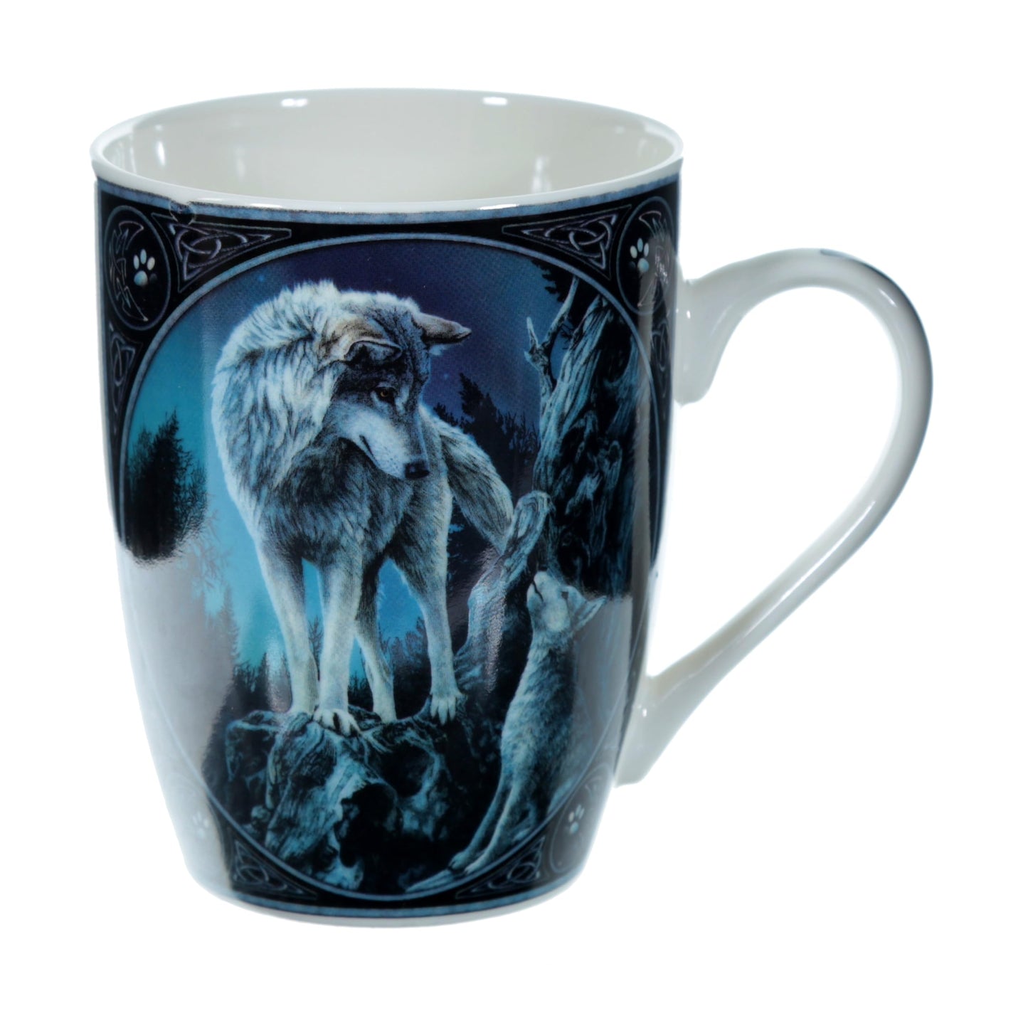 Puckator Lisa Parker Guidance Wolf Design Porcelain Mug Funny Home Accessories Cute Gifts For Girlfriend Large Mugs For Men Women Hot Drinks Cute Cups Presents Secret Santa Gift Cup Set
