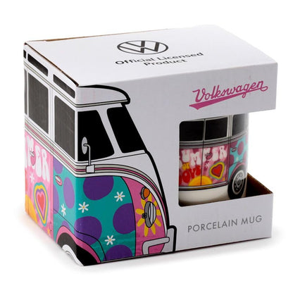 Puckator Volkswagen Vw T1 Camper Bus Summer Love Porcelain Tea Coffee Mug Funny Home Accessories Cute Gifts For Girlfriend Large Mugs For Men Women Hot Drinks Cups Presents Secret Santa Gift