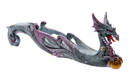 Puckator Dark Legend Dragon Incense Holder Zen Meditation Gifts Incense Holders For Sticks Spiritual Gifts Incense Burner Dragon Gifts For Men And Women Ashcatcher Resin
