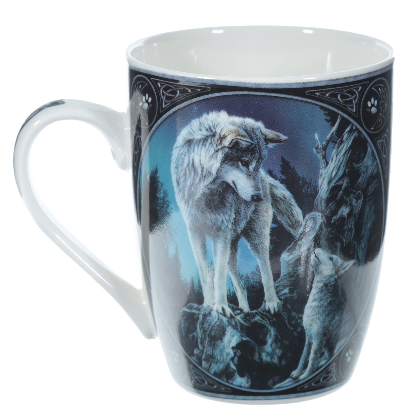 Puckator Lisa Parker Guidance Wolf Design Porcelain Mug Funny Home Accessories Cute Gifts For Girlfriend Large Mugs For Men Women Hot Drinks Cute Cups Presents Secret Santa Gift Cup Set